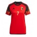 Belgicko Kevin De Bruyne #7 Domáci Ženy futbalový dres MS 2022 Krátky Rukáv